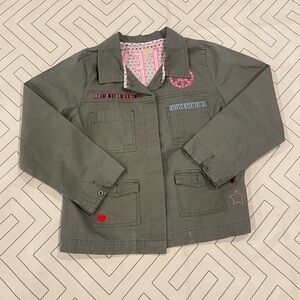 Pink Chicken Army Jacket Custom Embroidery